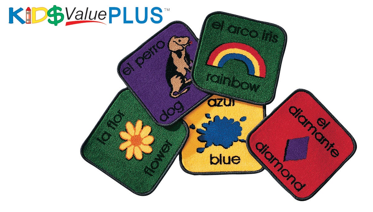 Bilingual Spanish English Seating Squares