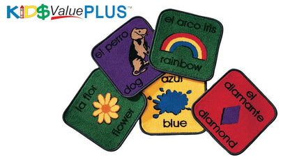 Bilingual Spanish English Seating Squares