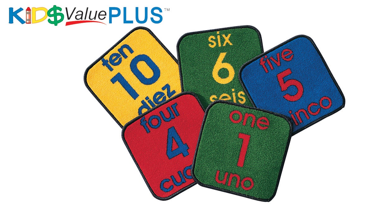 Bilingual Number Seating Squares