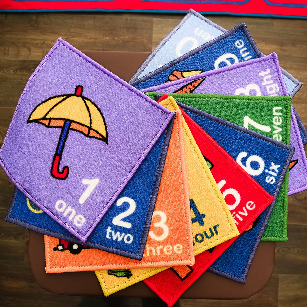 Number Counting Carpet Seating Squares, Set of 10, view 3