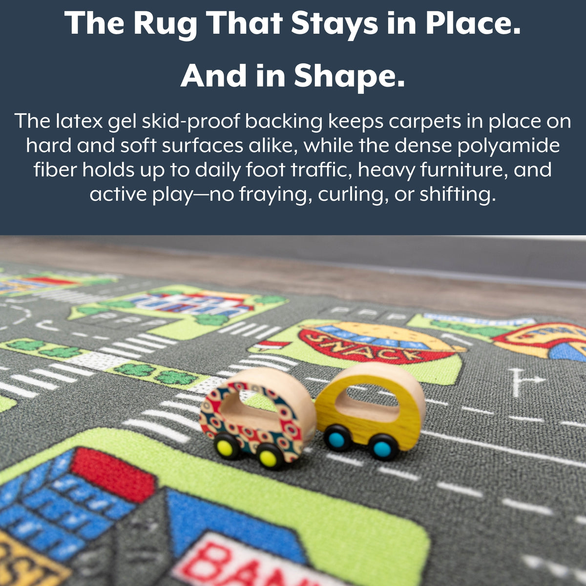 City Life Road Play Carpet for Classrooms, view 4