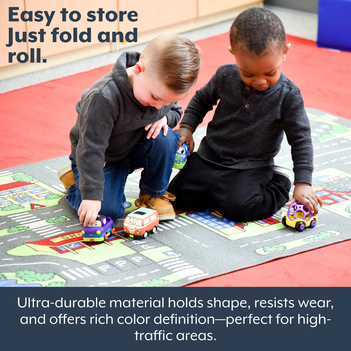 City Life Road Play Carpet for Classrooms, view 3
