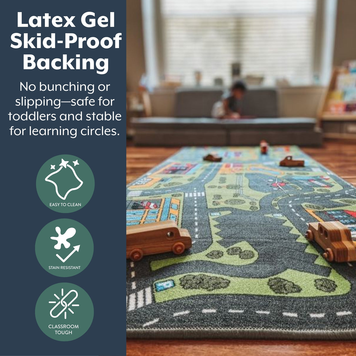 City Life Road Play Carpet for Classrooms, view 6
