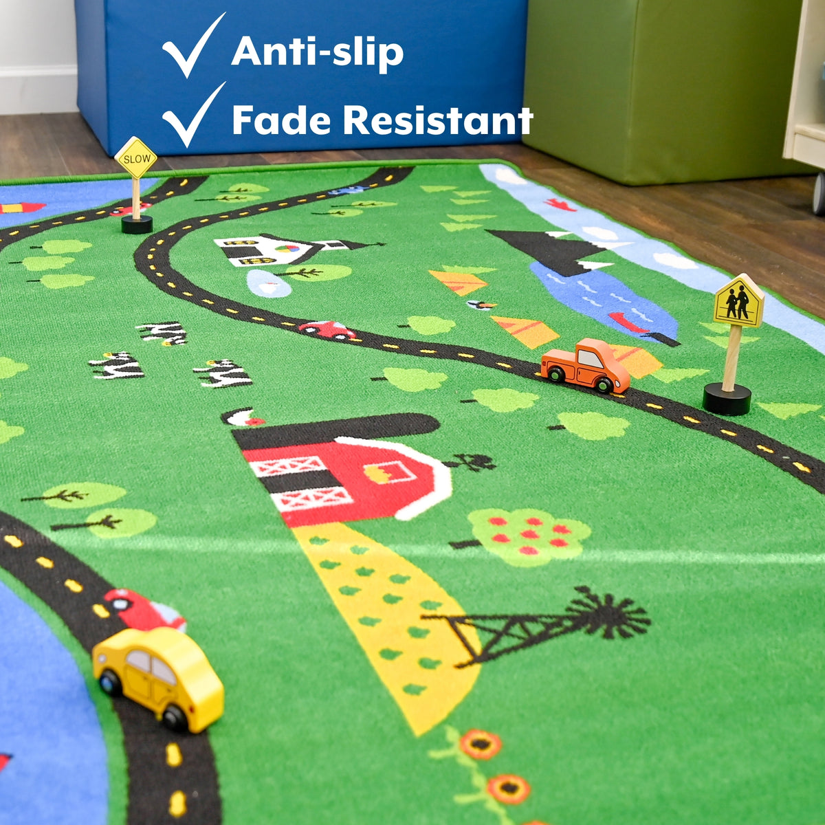 Sunday Drive Road Play Rug, 4' x 6', view 4