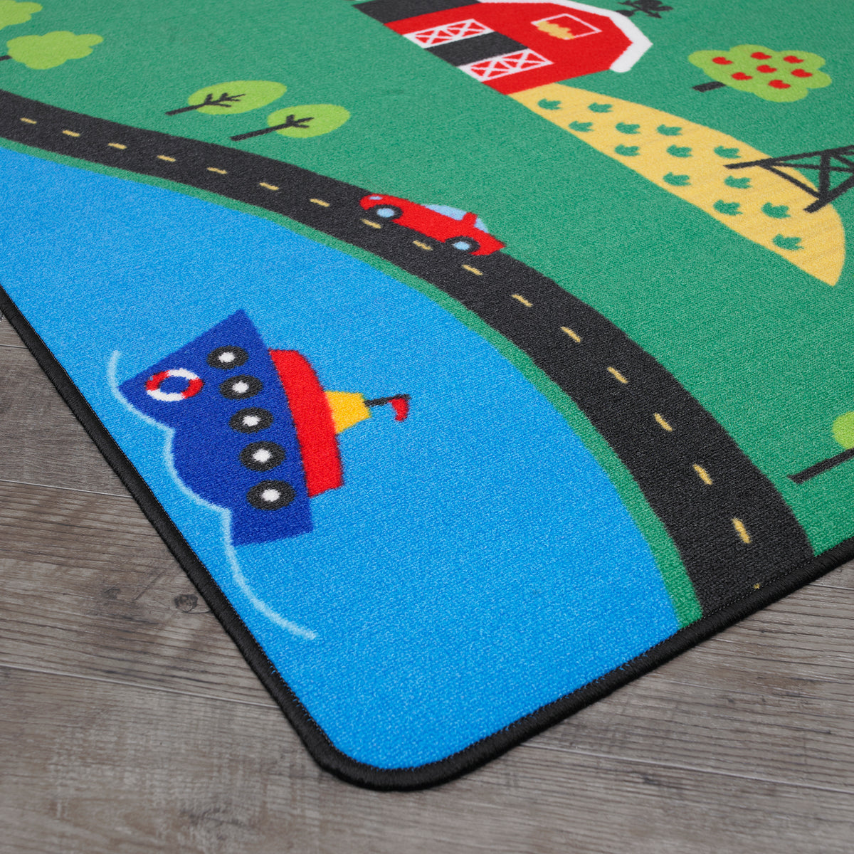Sunday Drive Road Play Rug, 4' x 6', view 3