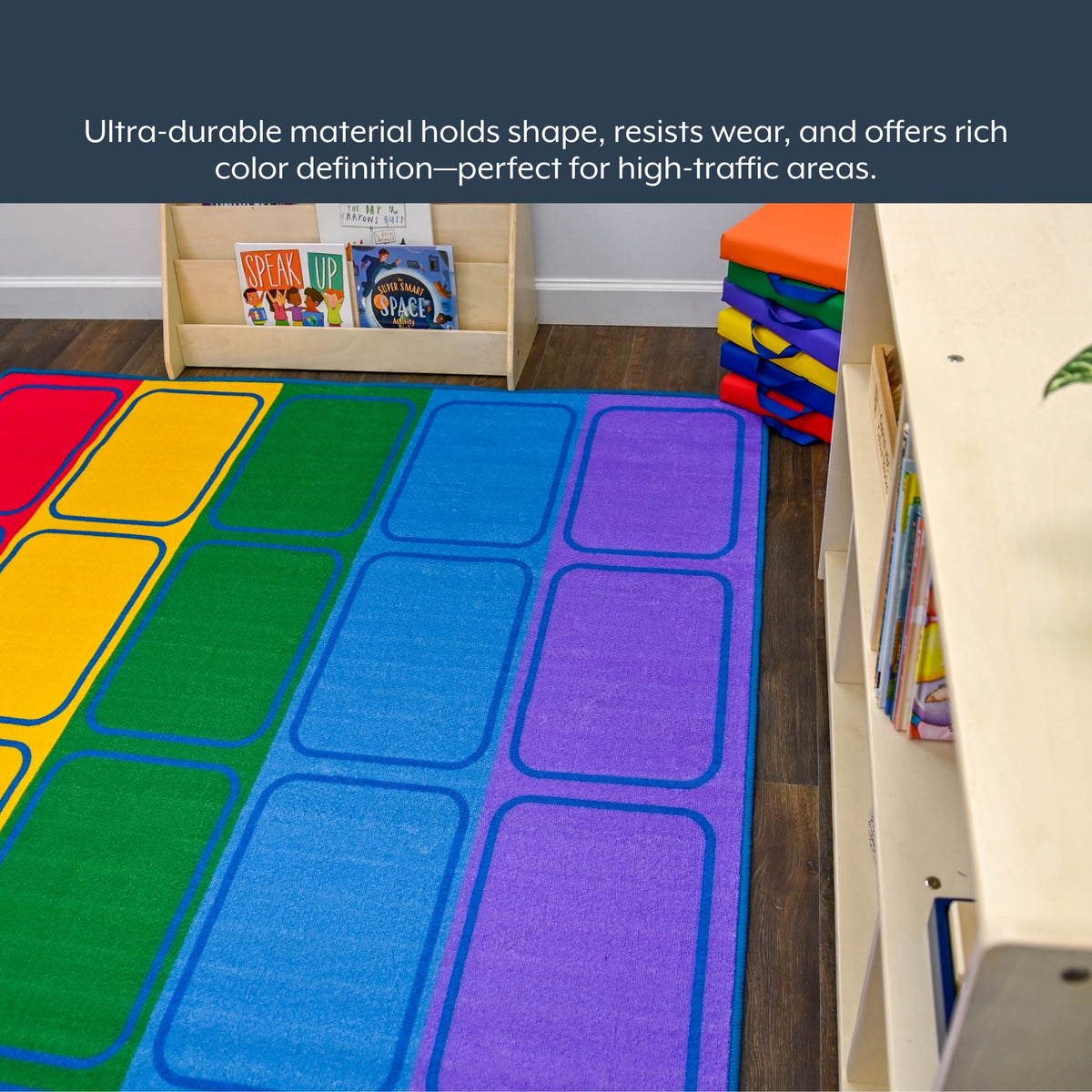 Seating Rows Classroom Rug, 6' x 9', view 7