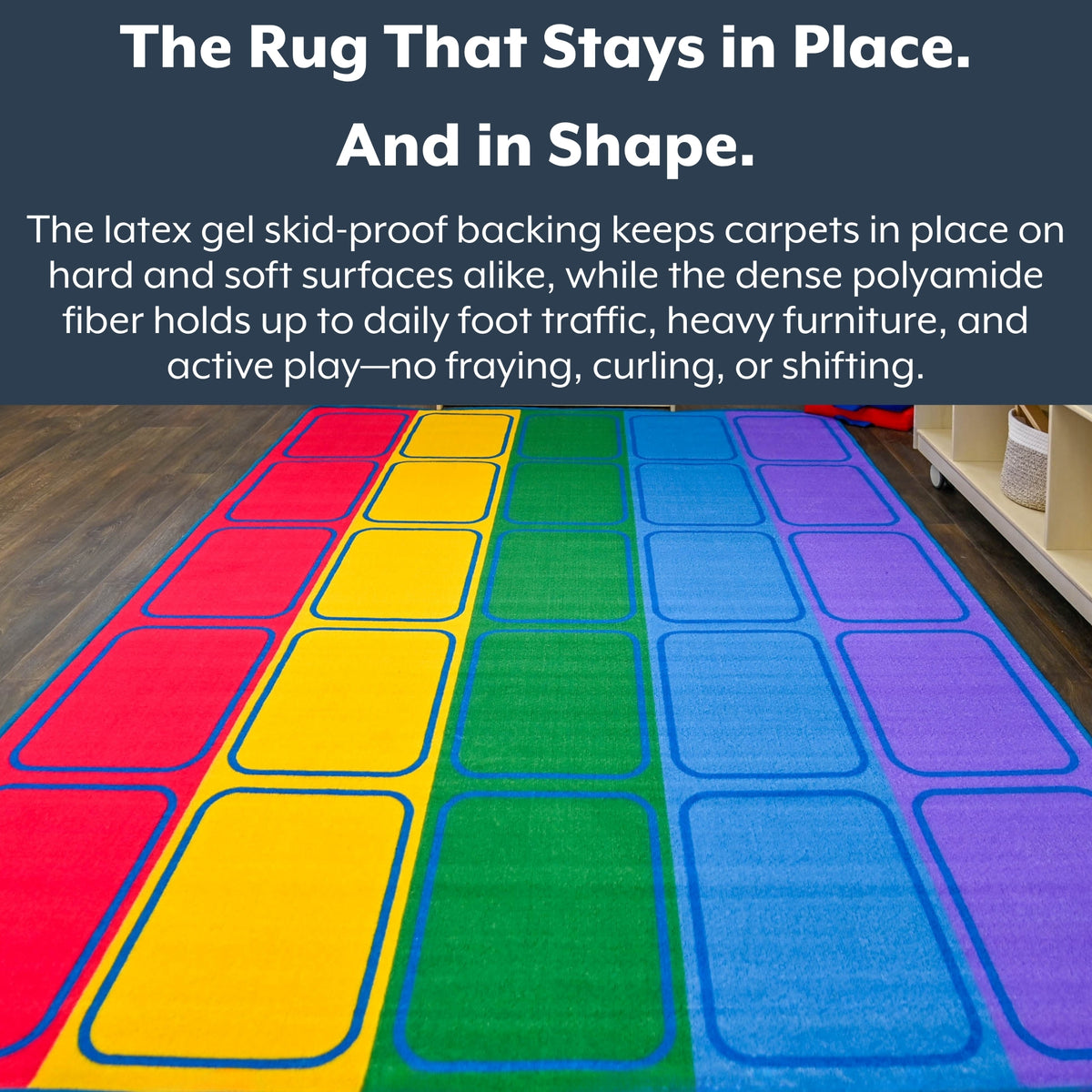 Seating Rows Classroom Rug, 6' x 9', view 6