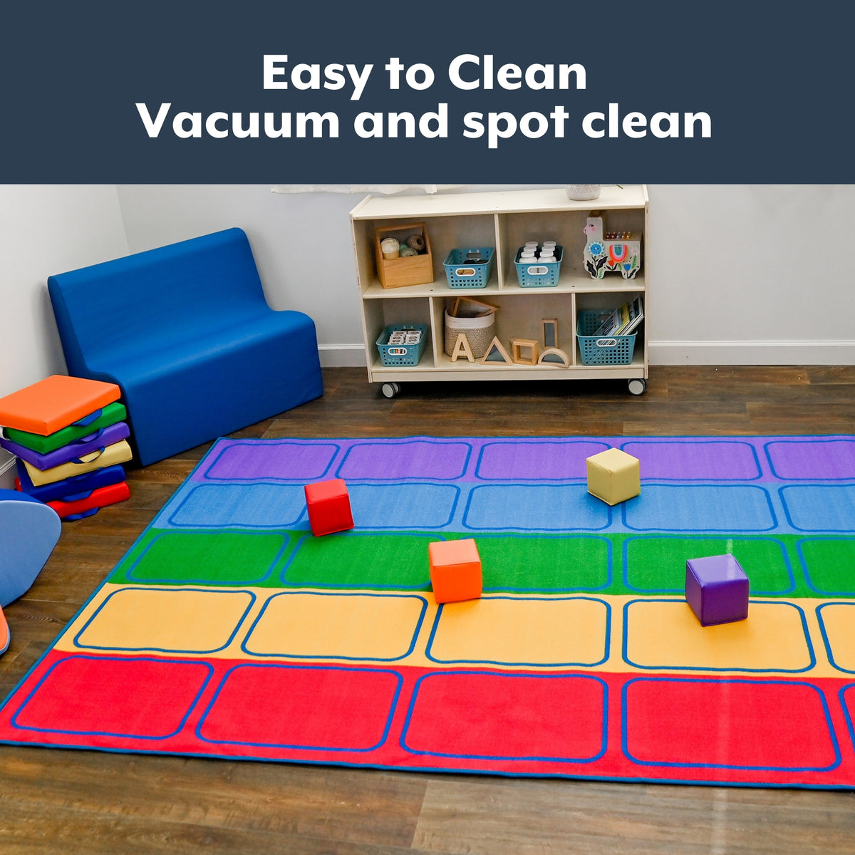 Seating Rows Classroom Rug, 6' x 9', view 5
