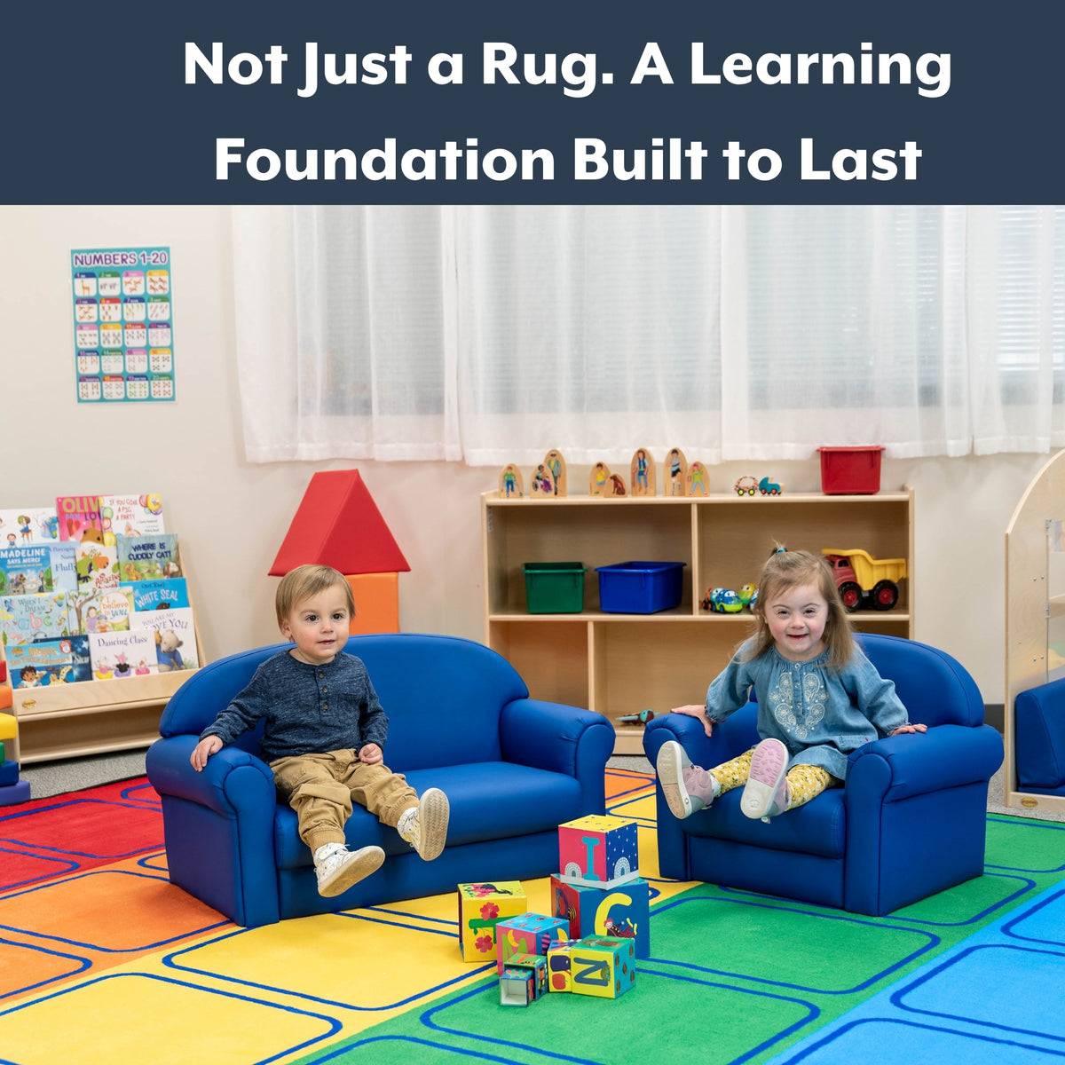 Seating Rows Classroom Rug, 6' x 9', view 4