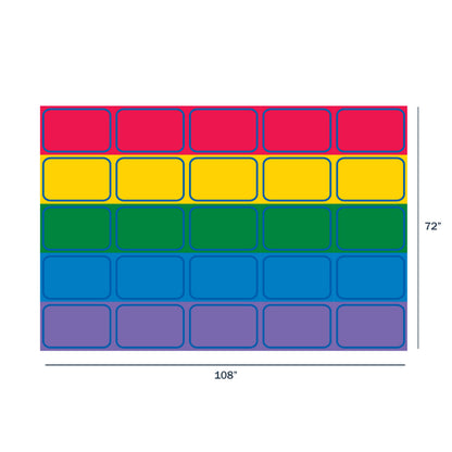Seating Rows Classroom Rug, 6' x 9', view 2