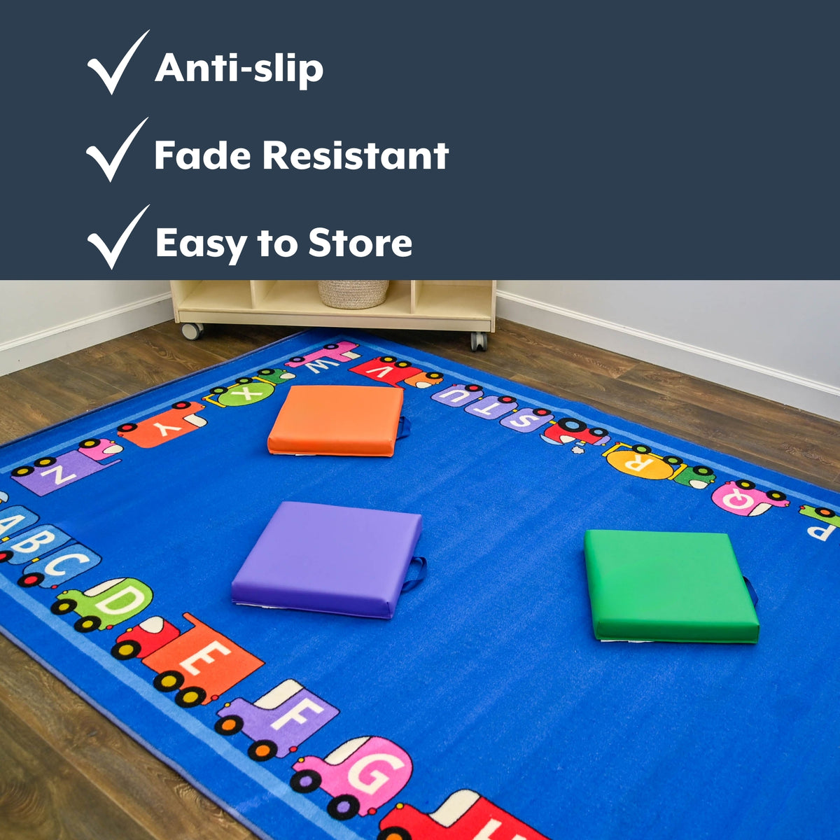 Caravan of Cars Classroom Play Rug, 6' x 9', view 5