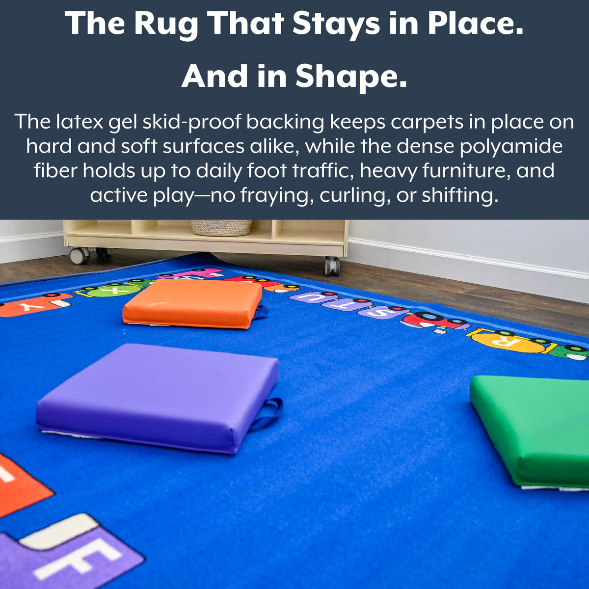 Caravan of Cars Classroom Play Rug, 6' x 9', view 4