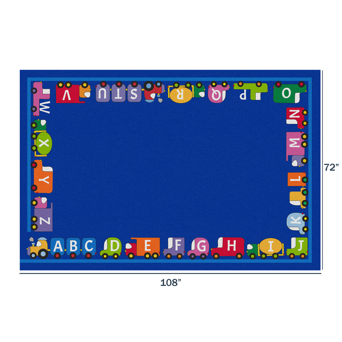 Caravan of Cars Classroom Play Rug, 6' x 9', view 2