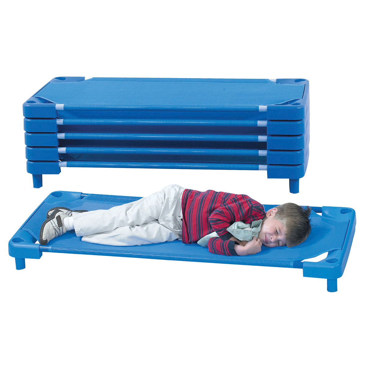 Stackable Steel-Rail Daycare Nap Cot, view 3