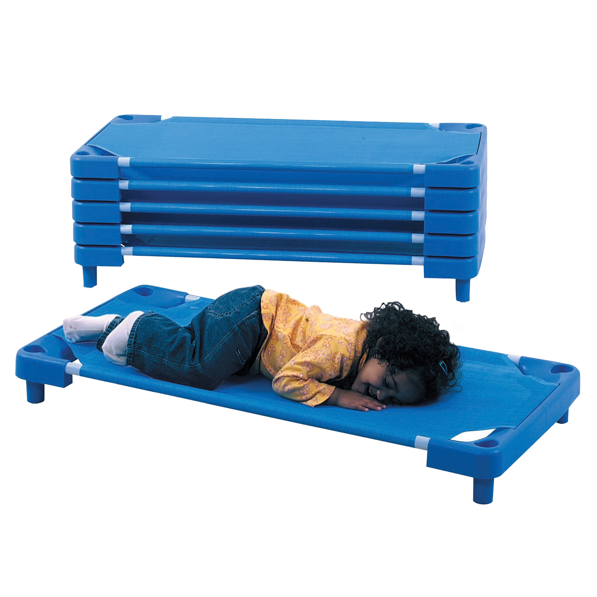 Stackable Steel-Rail Daycare Nap Cot, view 5