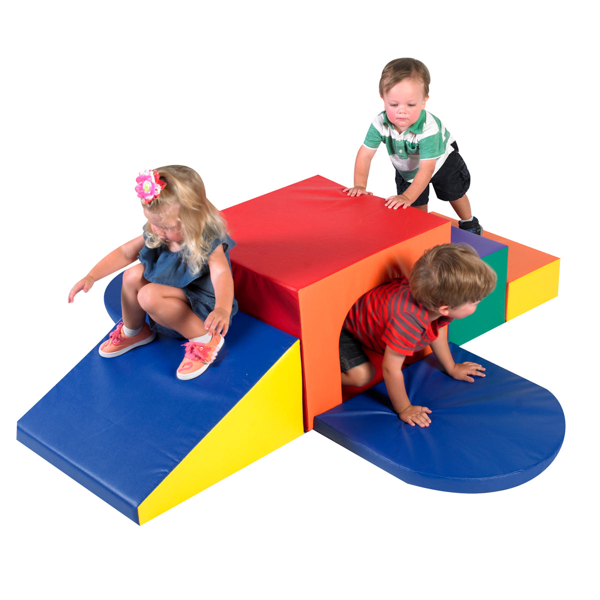 7-Piece Soft Play Climber with Tunnel, Ramp and Steps, view 2