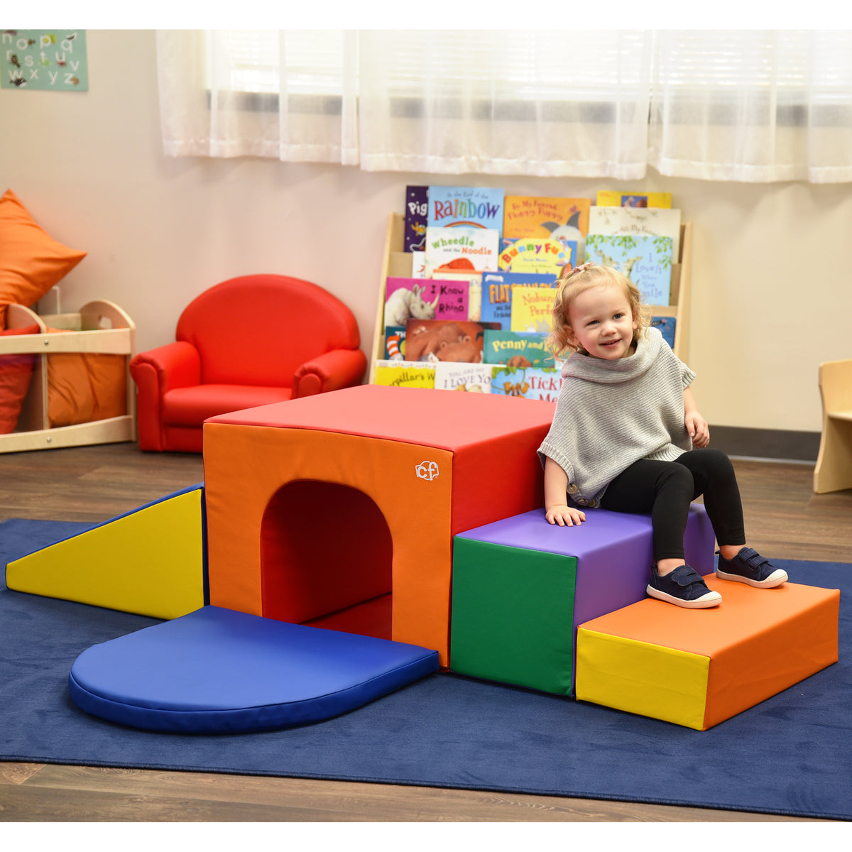 7-Piece Soft Play Climber with Tunnel, Ramp and Steps, view 6