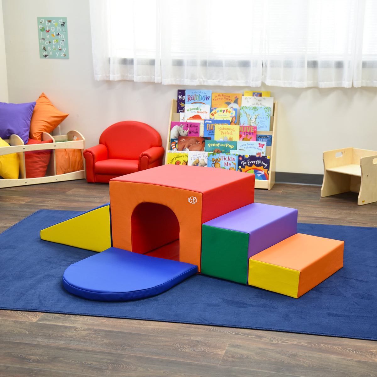 7-Piece Soft Play Climber with Tunnel, Ramp and Steps, view 8