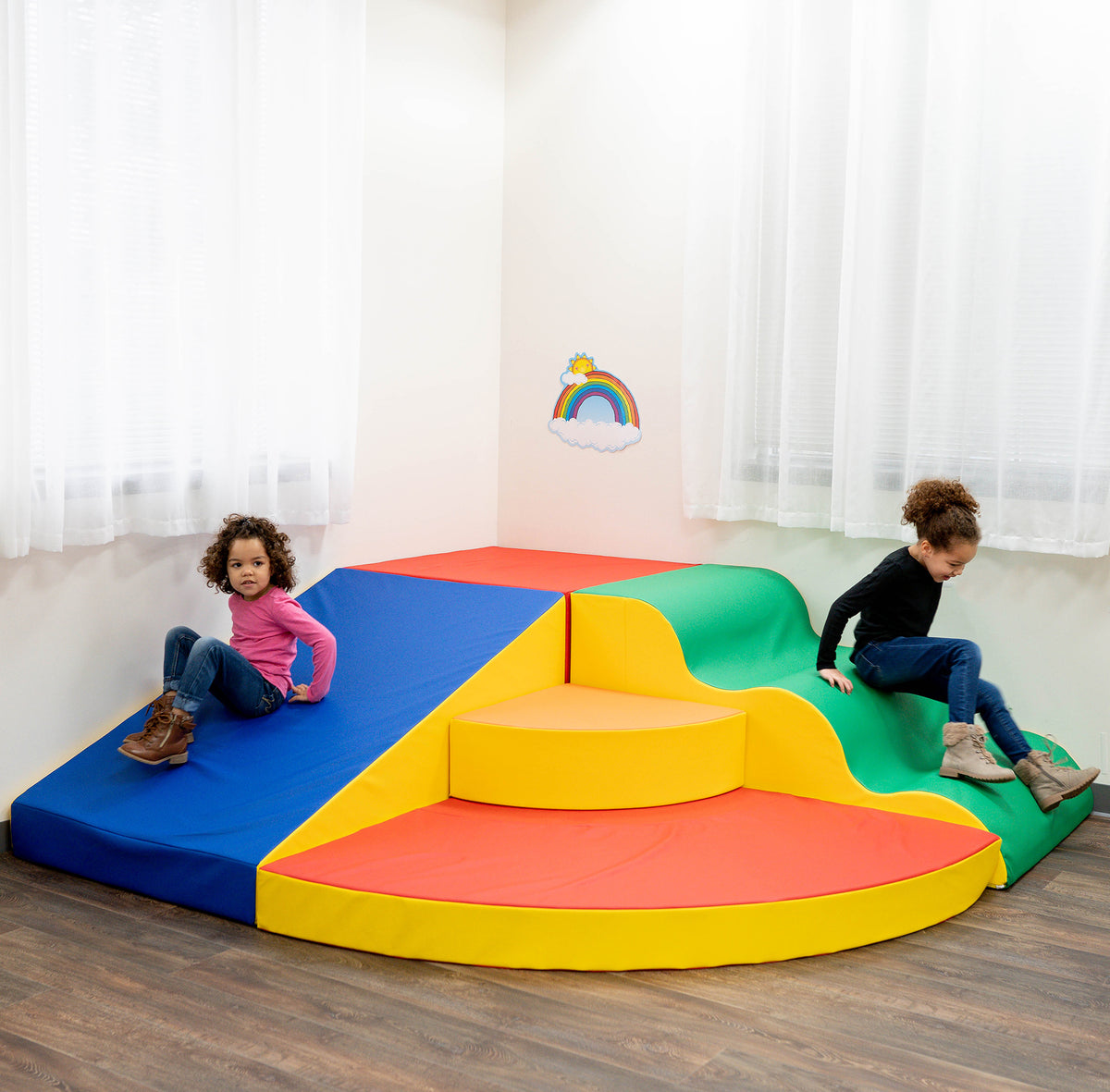 Large Corner Soft Play Climber with Slide, view 2