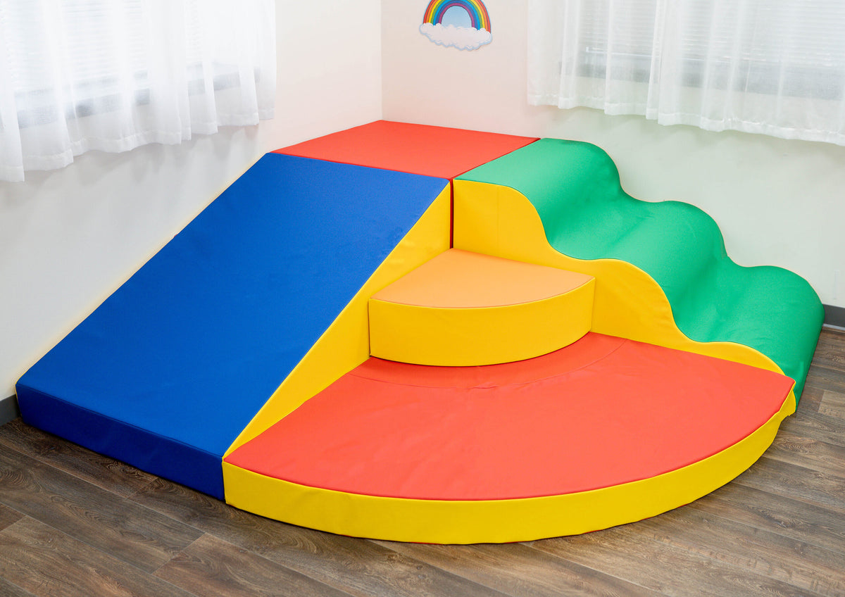 Large Corner Soft Play Climber with Slide, view 6