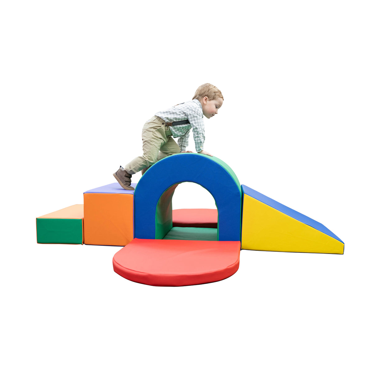 6-Piece Soft Play Tunnel Slide Climber, view 2