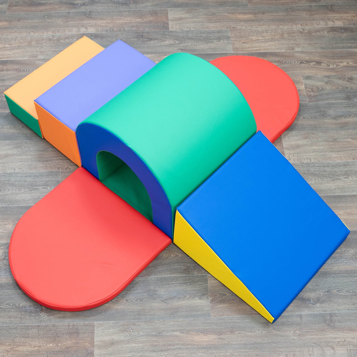6-Piece Soft Play Tunnel Slide Climber, view 6