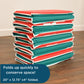 Folding Pillow Rest Mats, Set of 10 – Red/Green, view 5