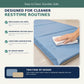 Folding Rest Mat Classroom Bundle with Cart – Fog Blue/Sand, view 8