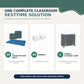 Folding Rest Mat Classroom Bundle with Cart – Sage/Deep Water, view 4