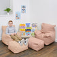 Kids Bean Bag Chair and Ottoman Set, view 3