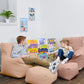 Kids Bean Bag Chair and Ottoman Set, view 6