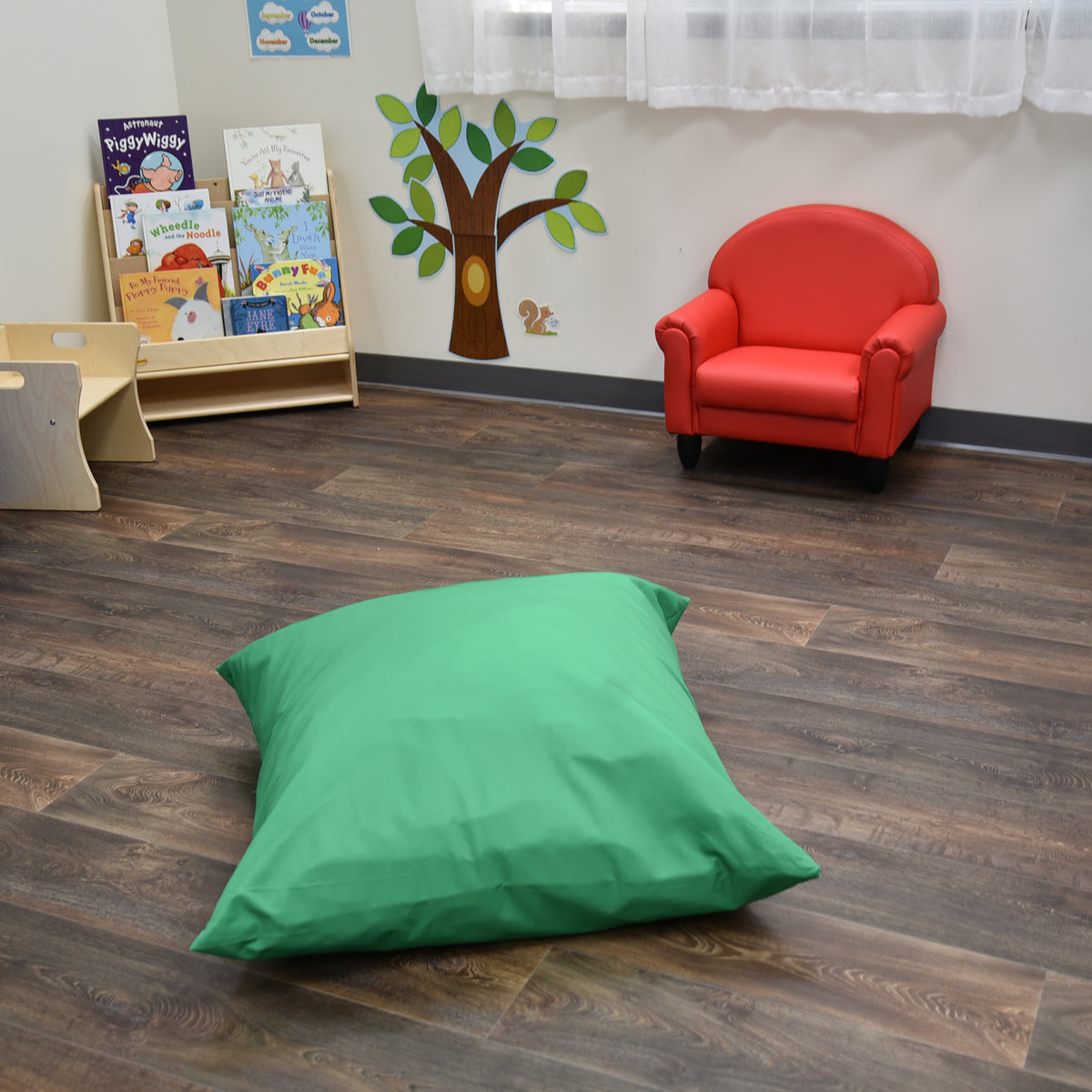 27" Extra-Large Floor Pillow – Green, view 5