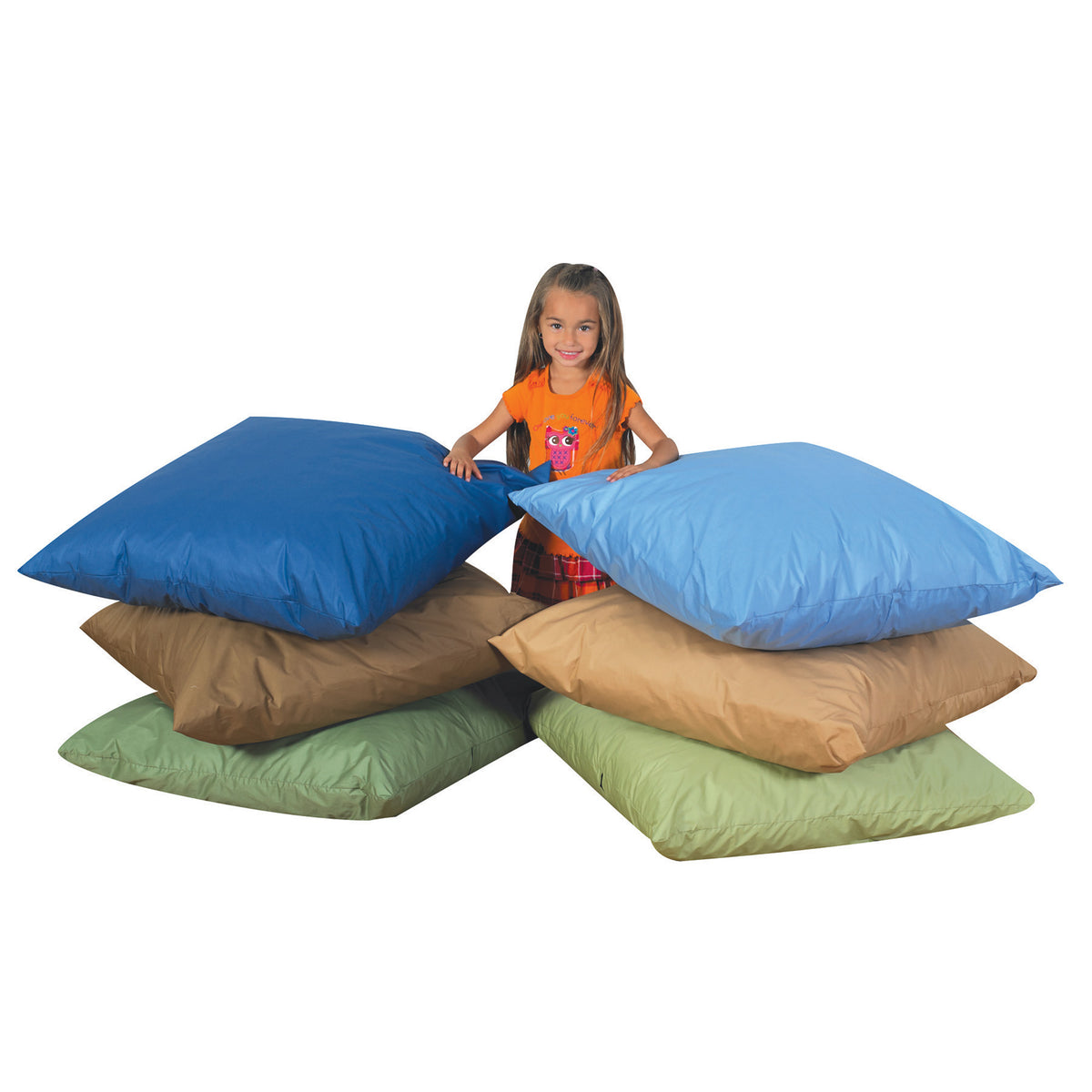 27" Extra-Large Floor Pillows – Set of 3, Light Woodland, view 3