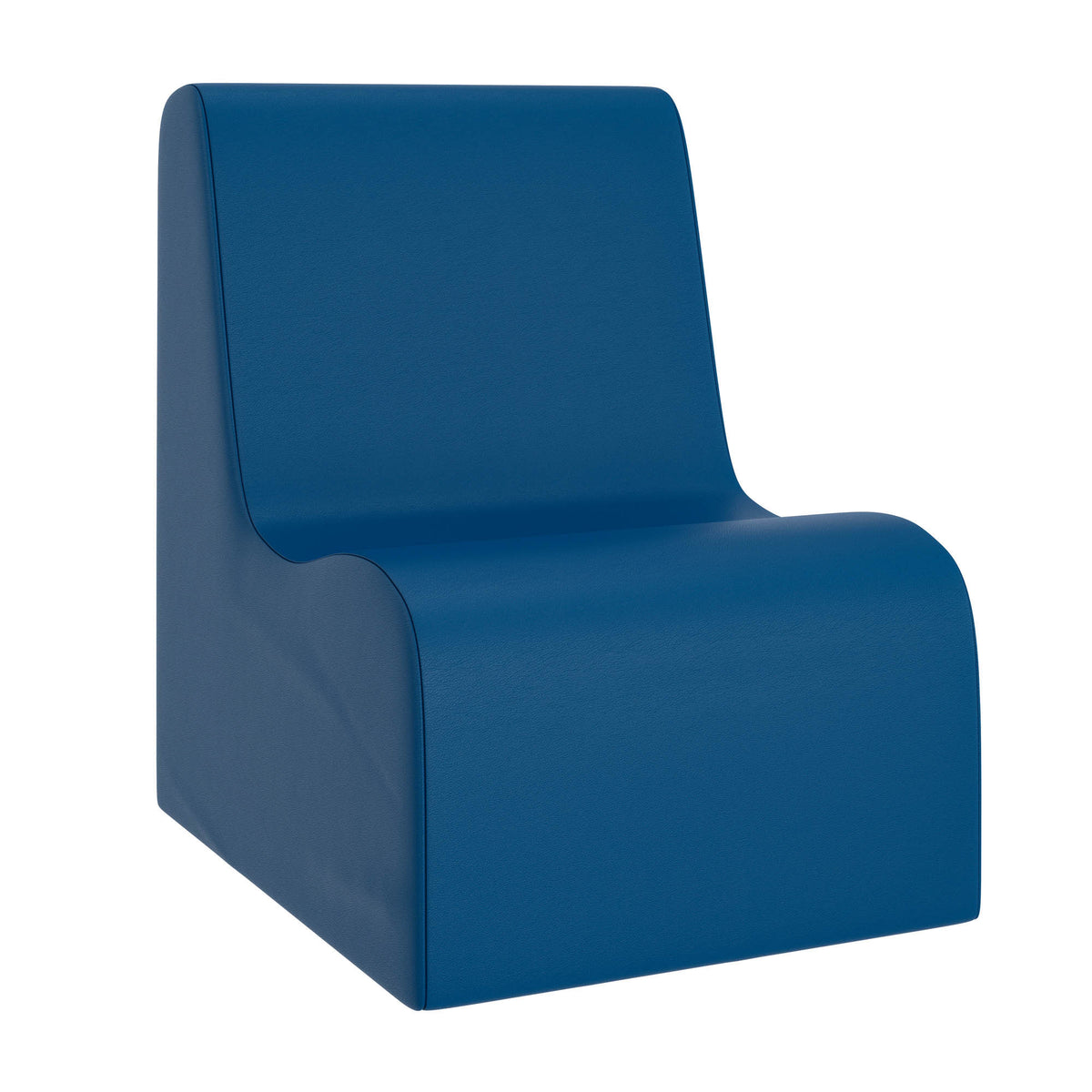 Happy Hangout Medium Contour Foam Kids Chair – Blue