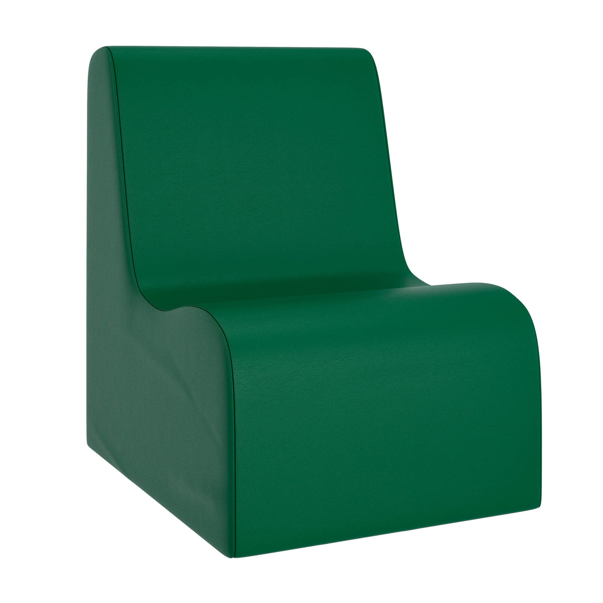 Happy Hangout Medium Contour Foam Kids Chair – Green