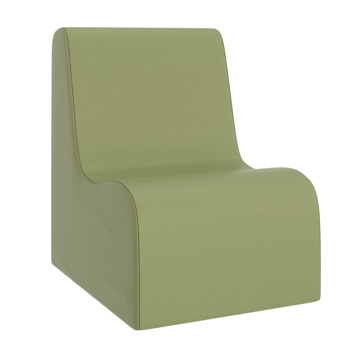 Happy Hangout Medium Contour Foam Kids Chair – Sage