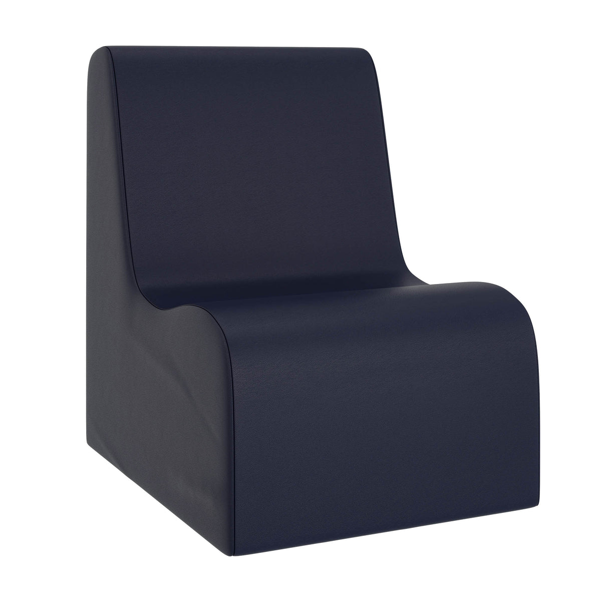Happy Hangout Medium Contour Foam Kids Chair – Navy