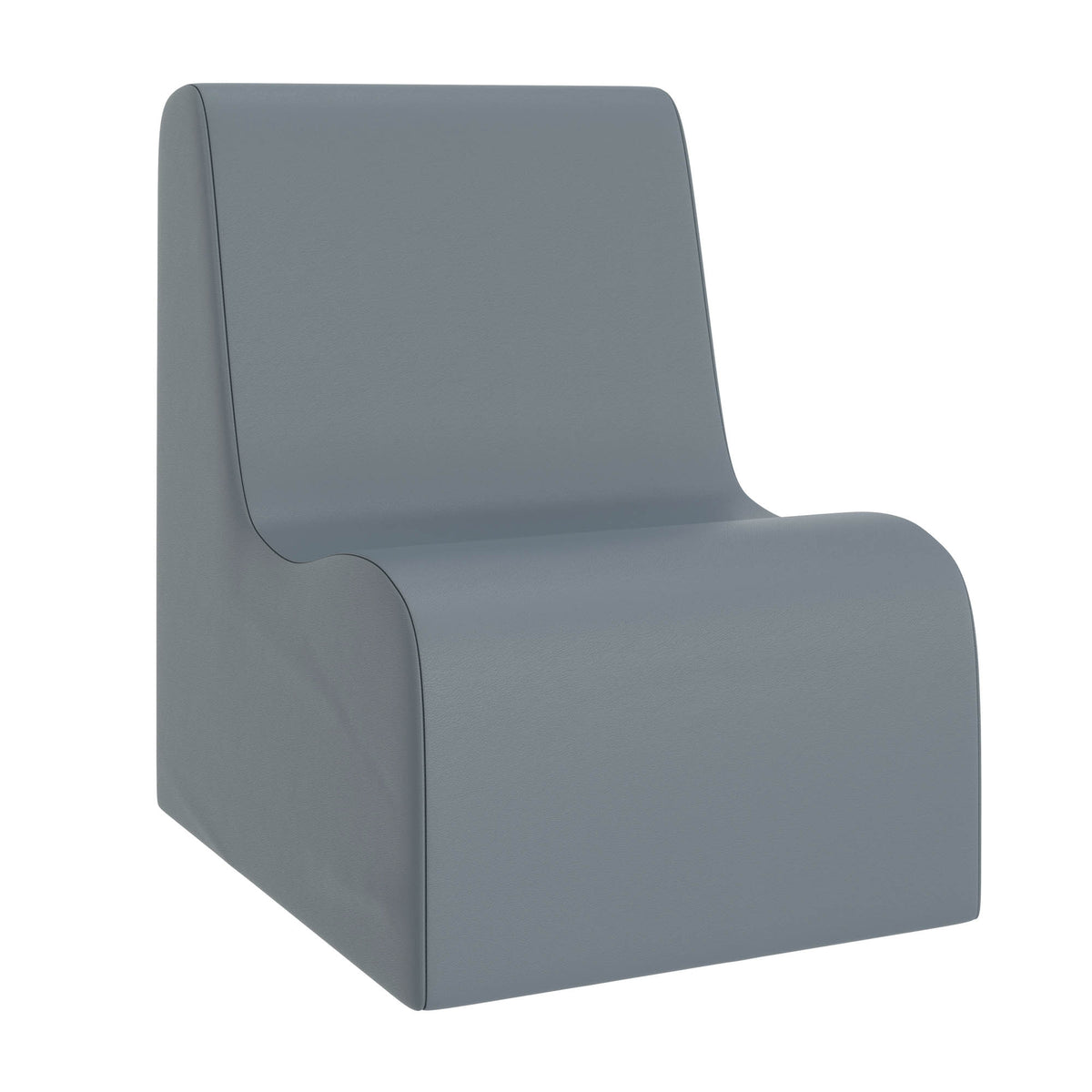 Happy Hangout Medium Contour Foam Kids Chair – Fog Blue