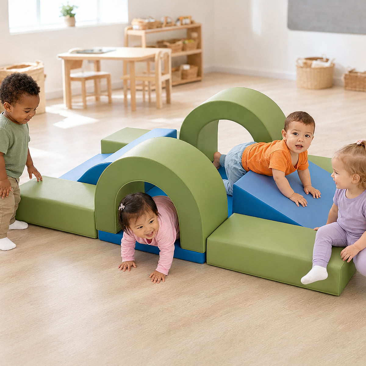 10-Piece Low-Profile Crawl and Climb Soft Play Set
