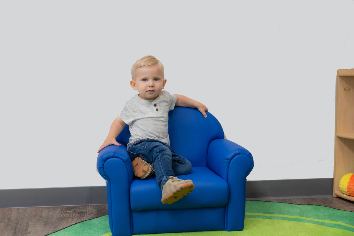 Kids Vegan Leather Chair and Sofa with Adjustable Legs, view 2