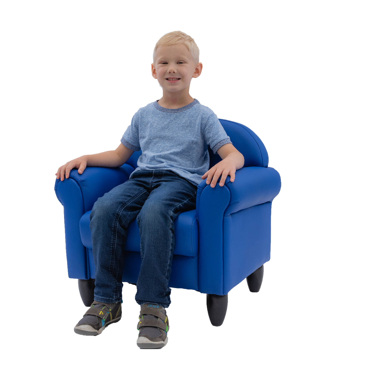 Kids Vegan Leather Chair and Sofa with Adjustable Legs