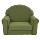 Kids Vegan Leather Chair and Sofa with Adjustable Legs, Sage with Black Legs / Chair