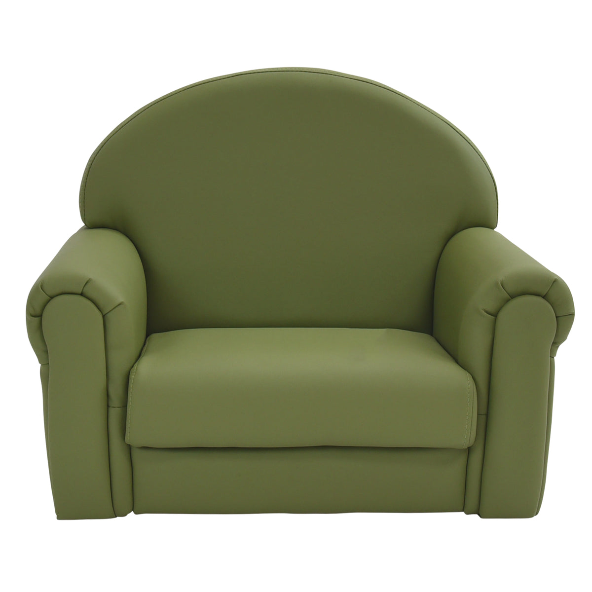 Kids Vegan Leather Chair and Sofa with Adjustable Legs, Sage with Black Legs / Chair