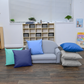17" Foam-Filled Vegan Leather Floor Pillows – Set of 6, view 6