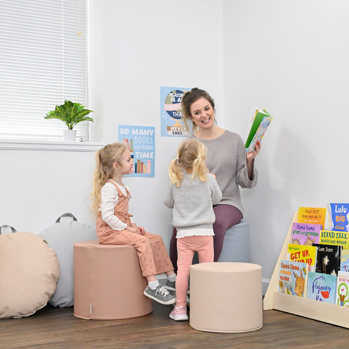Three-Size Foam Ottoman Set, view 2