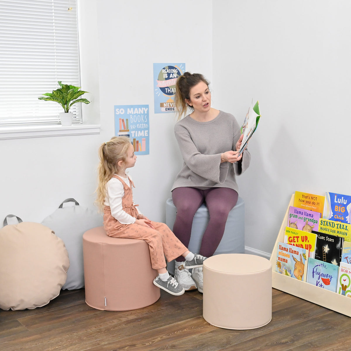 Three-Size Foam Ottoman Set, view 3