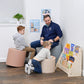 Three-Size Foam Ottoman Set, view 4