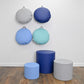 18" Round Floor Poufs with Handles – Set of 2, view 8