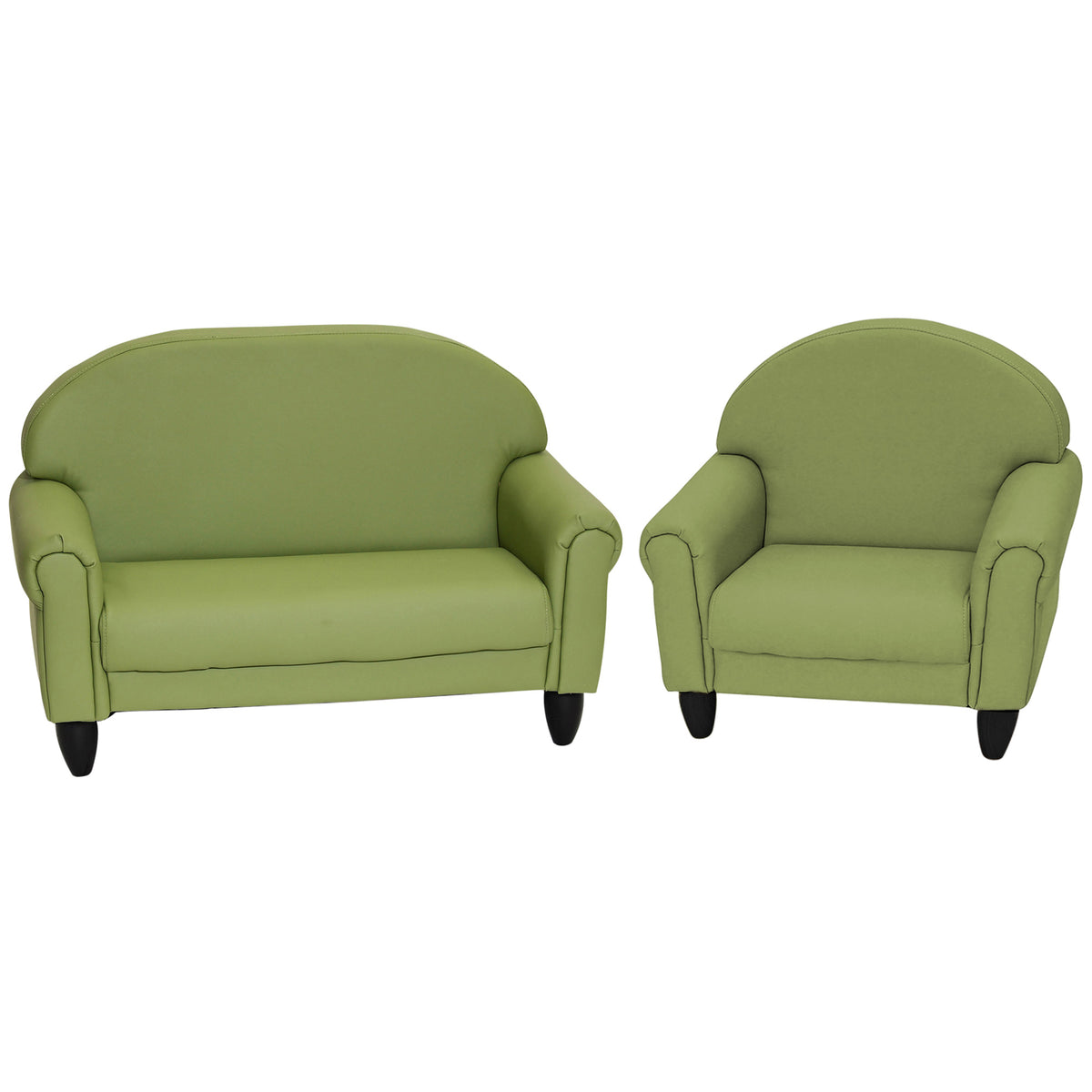 Kids Vegan Leather Chair and Sofa with Adjustable Legs, view 19