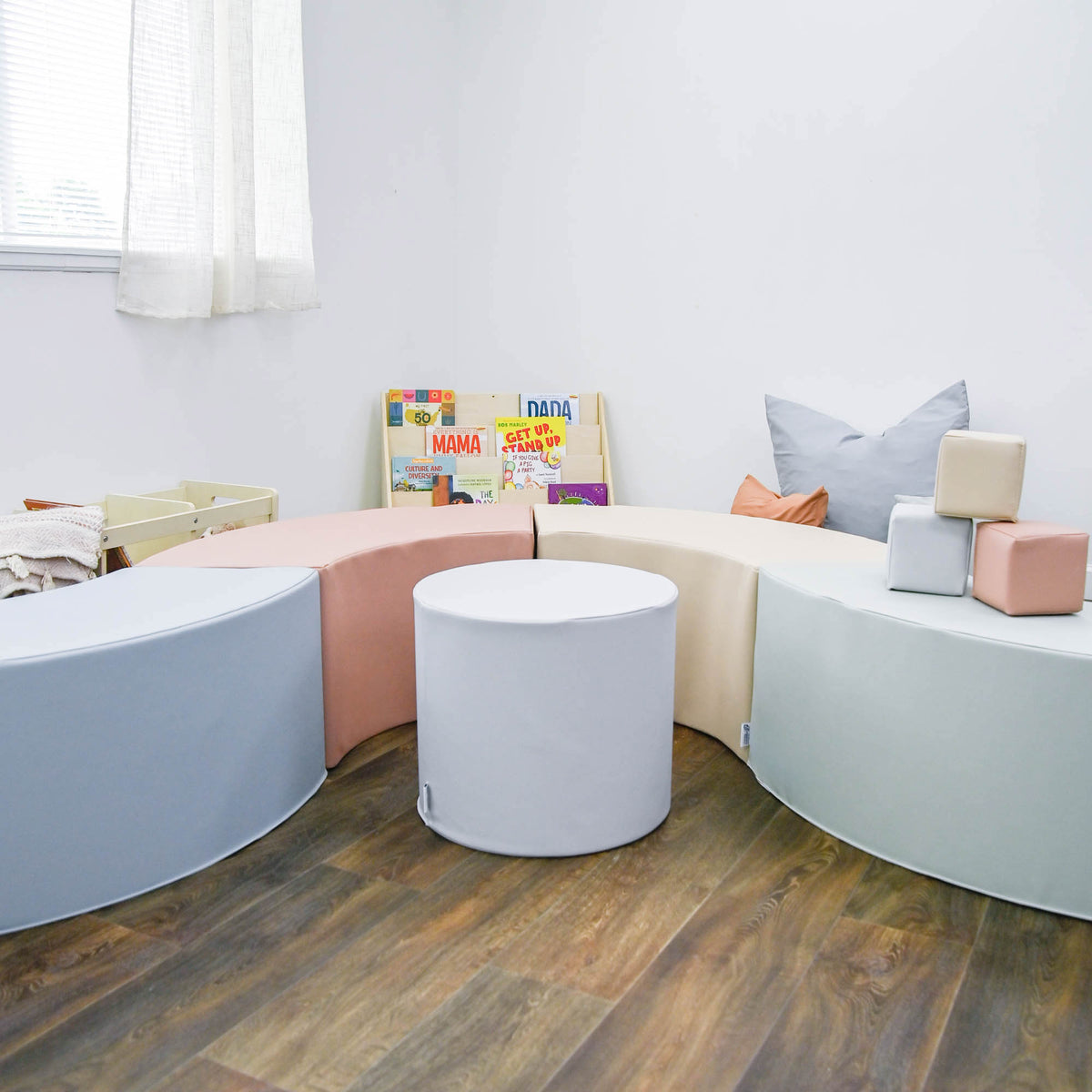 5-Piece Curved Foam Bench Seating Set, view 3